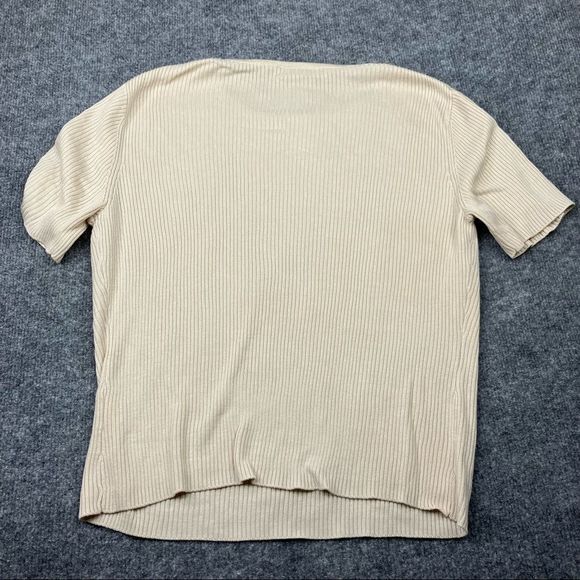 Women's Croft & Barrow Cowl Knit Sweater blouse top yellow tan - Picture 4 of 7